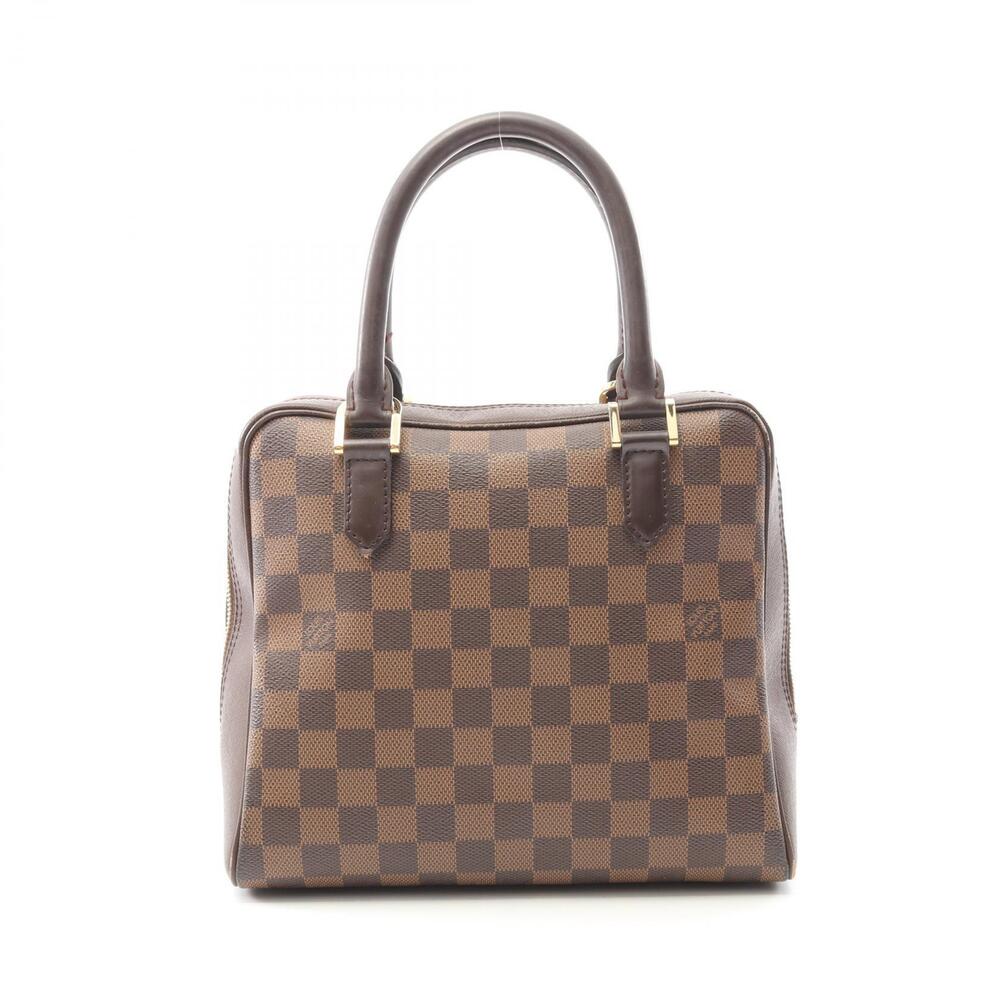 Louis Vuitton Brera Top Handle Bag Canvas Leather Damier Brown